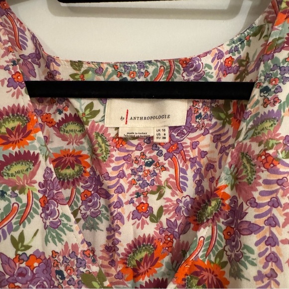 Anthropologie Pink and Purple Asymmetrical Sundress - Picture 5 of 8